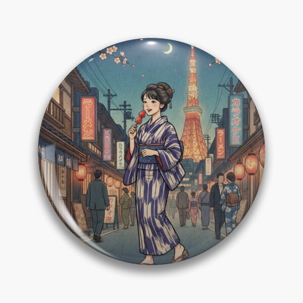 Item preview, Tokyo Night Stroll : Ukiyo-e Style Tribute to Japan designed and sold by Cocotaka5.
