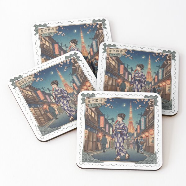 Item preview, Tokyo Night Stroll : Ukiyo-e Style Tribute to Japan designed and sold by Cocotaka5.