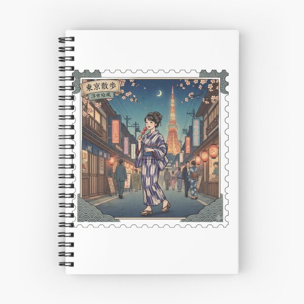Item preview, Tokyo Night Stroll : Ukiyo-e Style Tribute to Japan designed and sold by Cocotaka5.