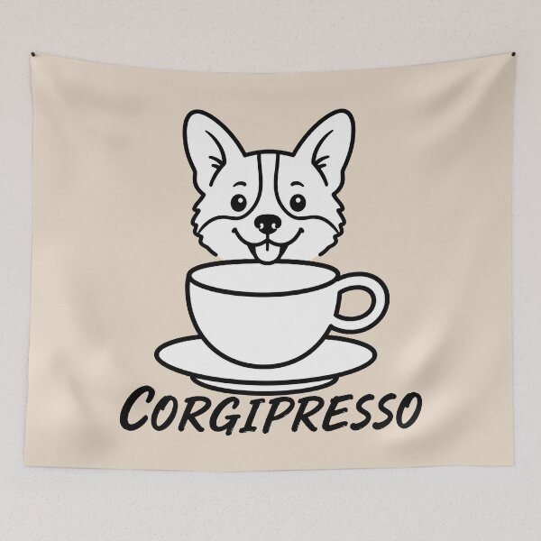 Item preview, ☕ BREWED BEASTIES COLLECTION ☕ - PET PALS - Corgipresso designed and sold by WheelieGdArt.