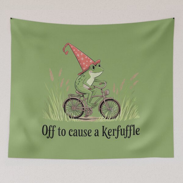 Item preview, Troublemaker Cottagore Weird Off to Cause a Kerfuffle Frog designed and sold by ArleneRowe.