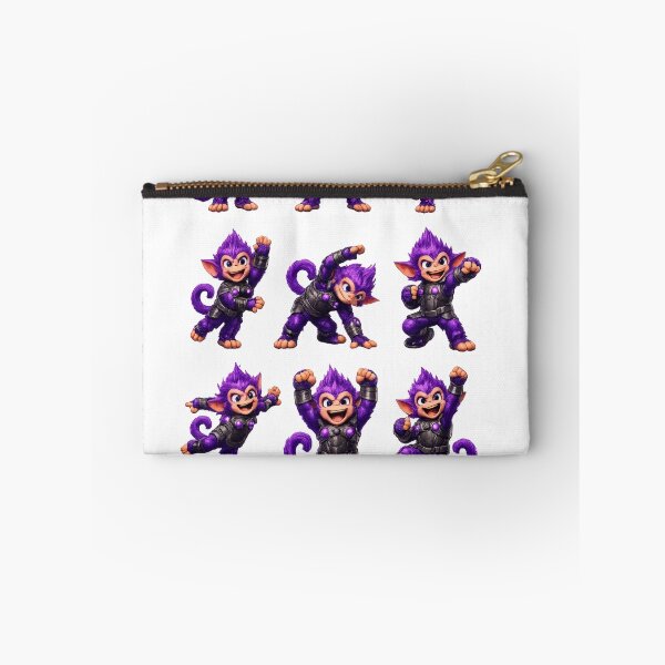Item preview, Purple-armoured imp in dynamic poses designed and sold by Purpletoys.