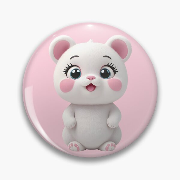 Item preview, Cute White Fluffy Bear Wax Figure Art designed and sold by CuteSlothWorld.