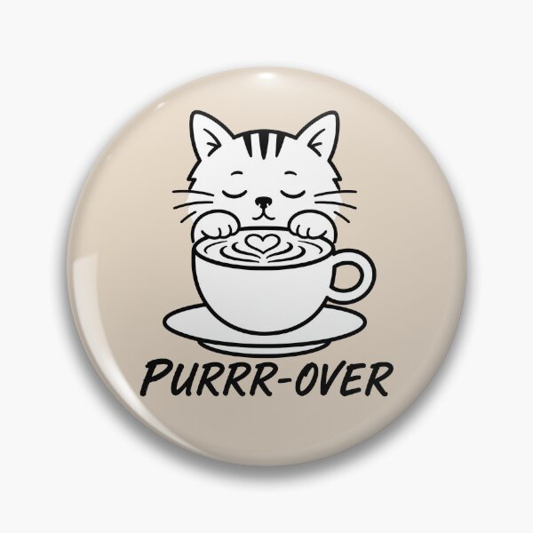 Item preview, ☕ BREWED BEASTIES COLLECTION ☕ - PET PALS - Purrr-over - sleepy cat designed and sold by WheelieGdArt.