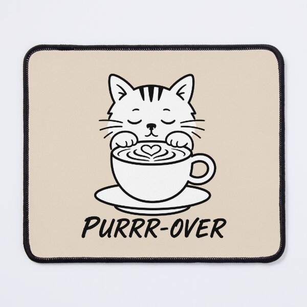 Item preview, ☕ BREWED BEASTIES COLLECTION ☕ - PET PALS - Purrr-over - sleepy cat designed and sold by WheelieGdArt.