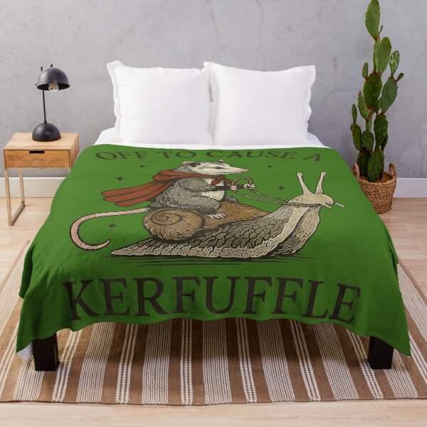 Item preview, Whimsical Opossum Off to Cause A Kerfuffle Possum Funny Meme designed and sold by KathieFaugh.