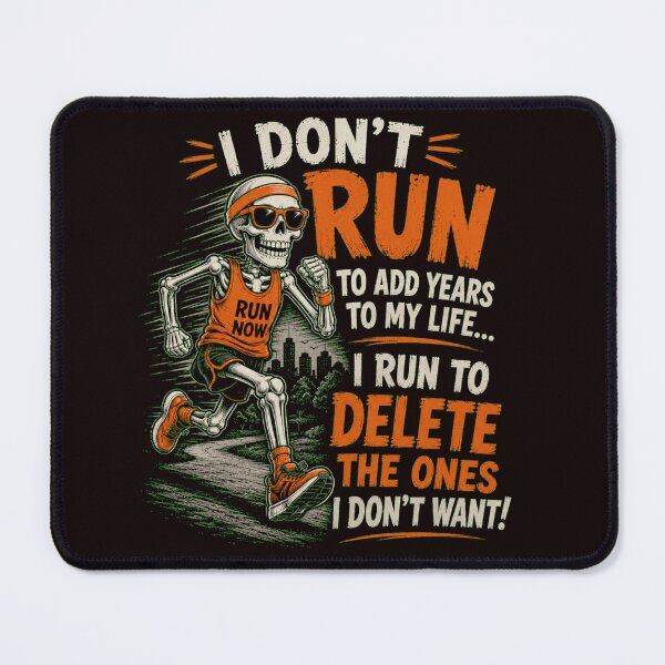 Item preview, I Don't Run To Add Years To My Life Funny Skeleton RunnerI designed and sold by Evelashop.