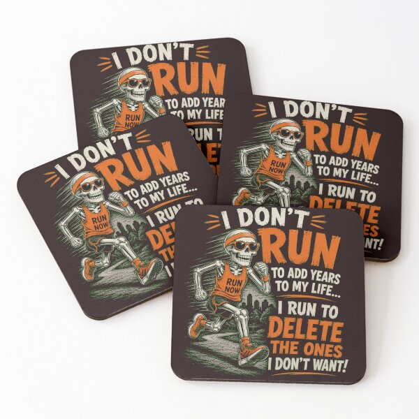 Item preview, I Don't Run To Add Years To My Life Funny Skeleton RunnerI designed and sold by Evelashop.