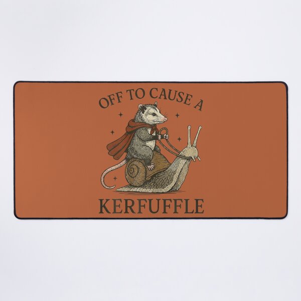 Item preview, Whimsical Opossum Off to Cause A Kerfuffle Possum Funny Meme designed and sold by KathieFaugh.