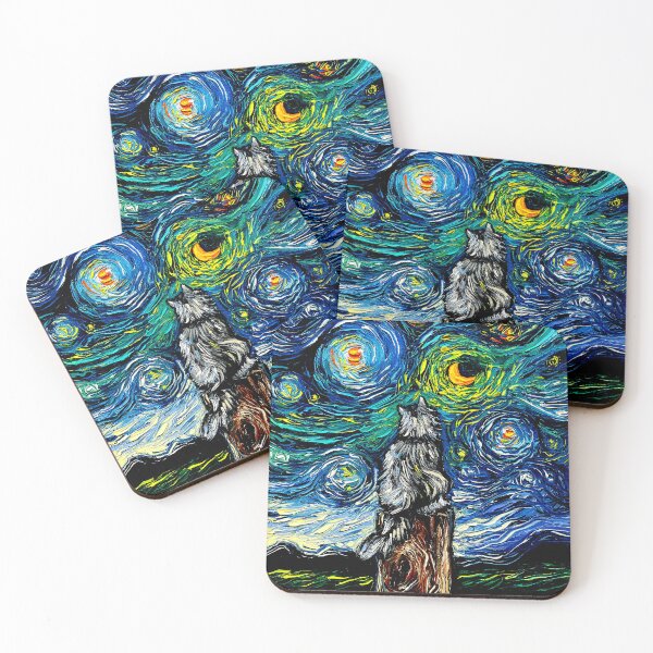 Item preview, Norwegian Forest Cat Night designed and sold by AjaTrier.