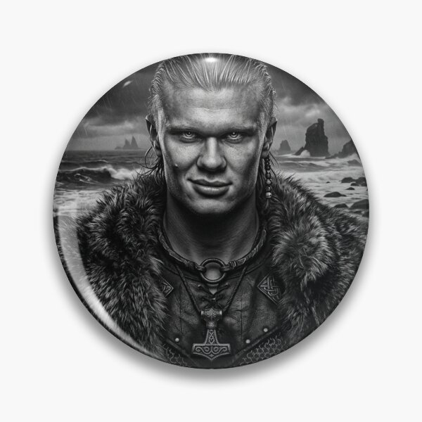 Item preview, Viking Erling Haaland Monochrome designed and sold by Simplybe1.