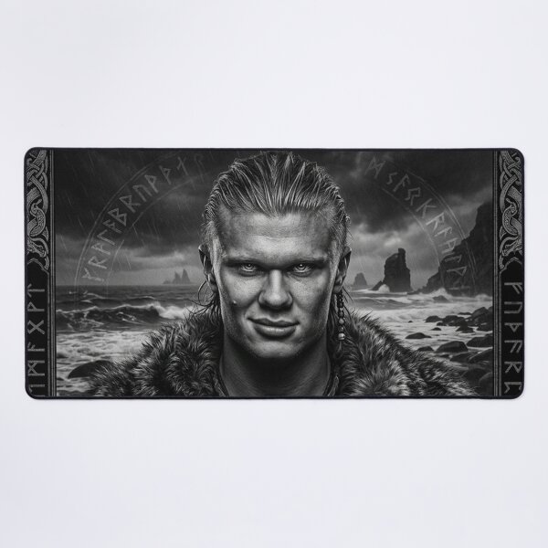 Item preview, Viking Erling Haaland Monochrome designed and sold by Simplybe1.