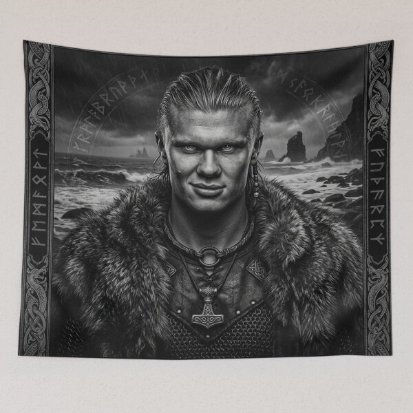 Item preview, Viking Erling Haaland Monochrome designed and sold by Simplybe1.