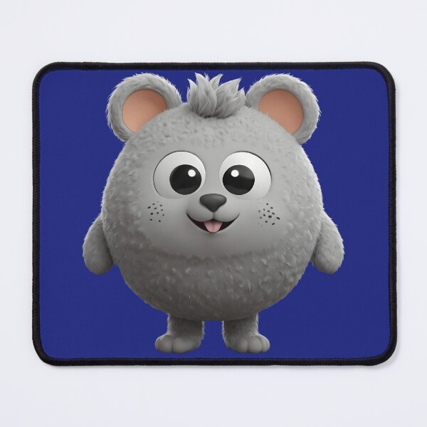 Item preview, Cute Fluffy Grey Bear 3D Character Art designed and sold by CuteSlothWorld.