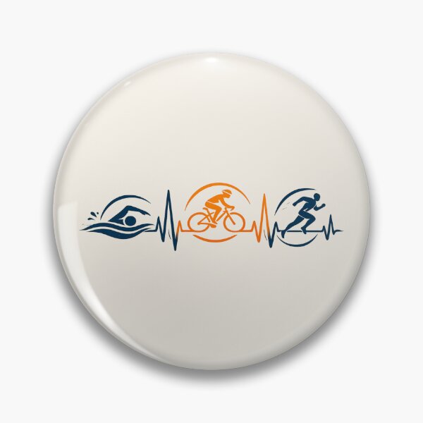 Item preview, Triathlon Heartbeat Swim Bike Run Gift designed and sold by Corvoria.