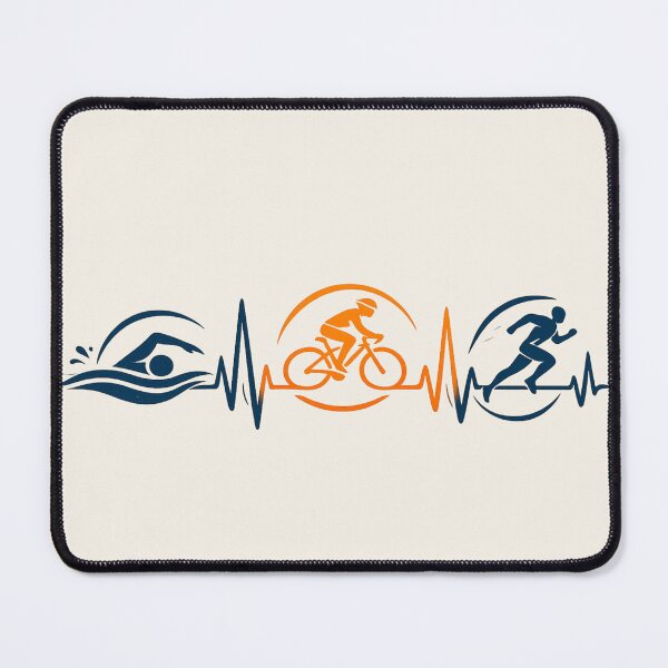 Item preview, Triathlon Heartbeat Swim Bike Run Gift designed and sold by Corvoria.