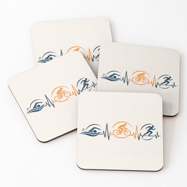 Item preview, Triathlon Heartbeat Swim Bike Run Gift designed and sold by Corvoria.