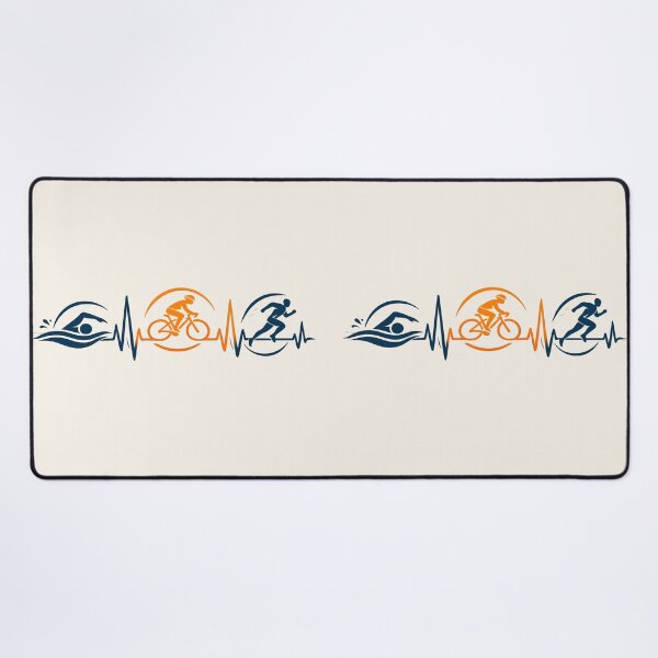 Item preview, Triathlon Heartbeat Swim Bike Run Gift designed and sold by Corvoria.