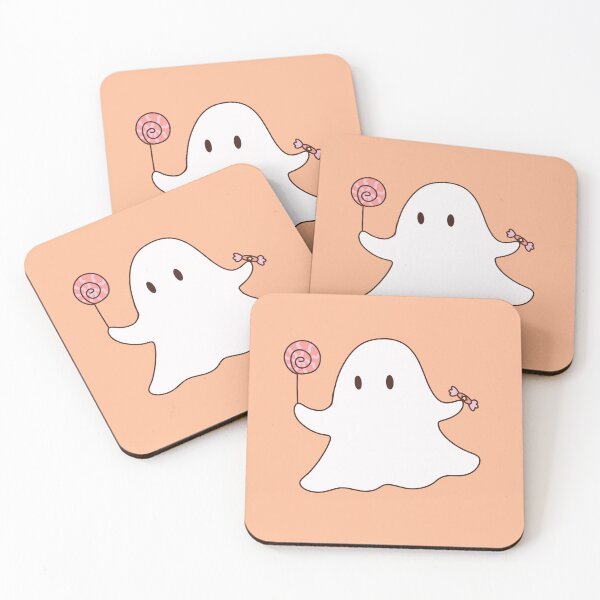 Item preview, Cute Ghost Holding Lollipop and Candy Halloween Illustration designed and sold by Zmonz.