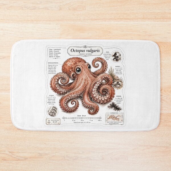 Item preview, Cute Vintage Octopus Sticker - Scientific Cephalopod Plate designed and sold by PND7777.