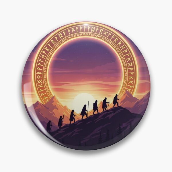 Item preview, Epic Fantasy Journey Retro Mountain Travel Badge designed and sold by Bangcen.
