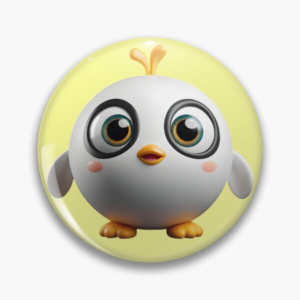 Item preview, 3D Cute Baby Bird Wax Figure Style Icon designed and sold by CuteSlothWorld.