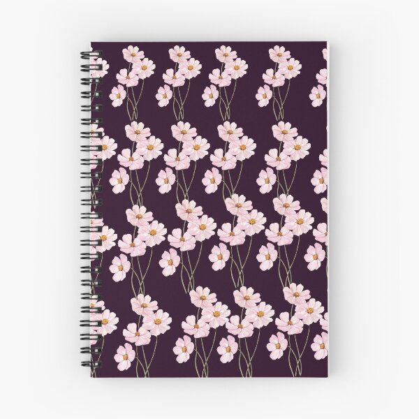 Item preview, Pastel Pink Floral Pattern on Deep Plum Purple designed and sold by Jyoti-Quotes.