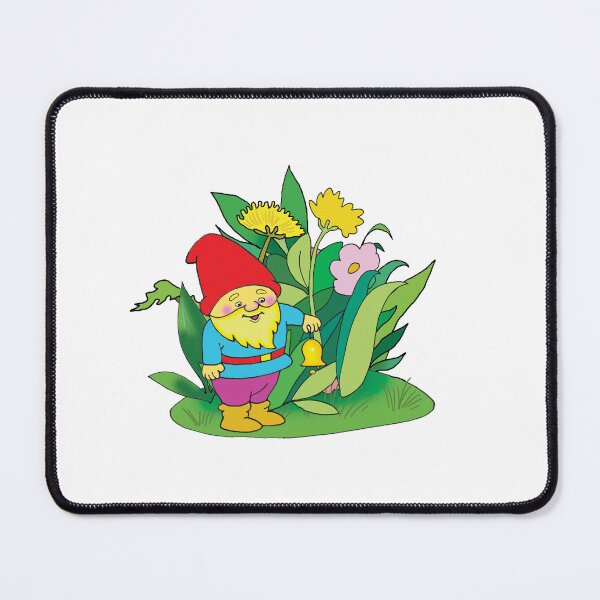 Item preview, cheerful gnome with a flower designed and sold by sonaadalian.