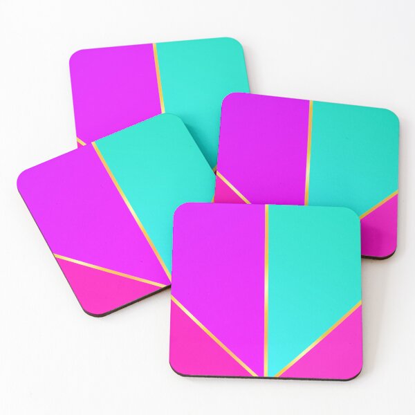 Item preview, Vivid pink purple turquoise triangle designed and sold by GraffiTimi.