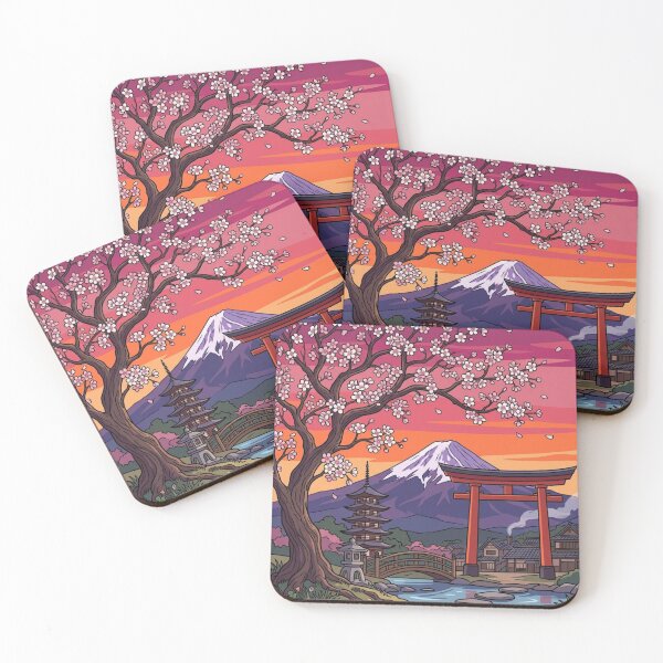 Item preview, Sakura Sunset Over Mount Fuji designed and sold by Mousy-Art.