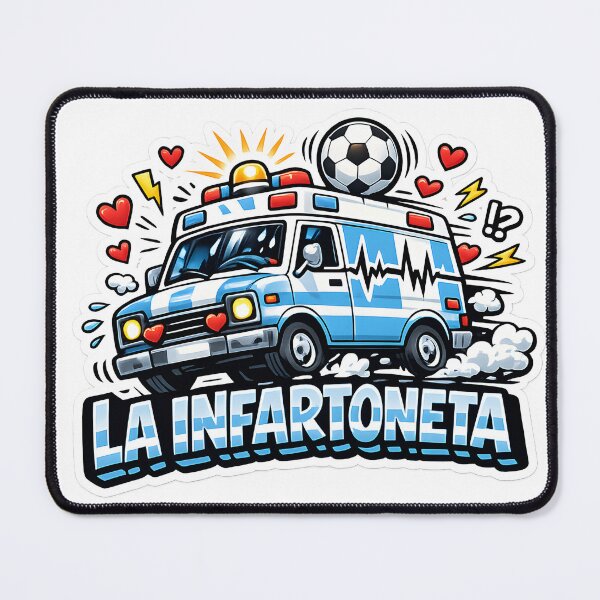 Item preview, La Infartoneta – Argentina Football Fan Humor Sticker designed and sold by KawaiiOrbit.