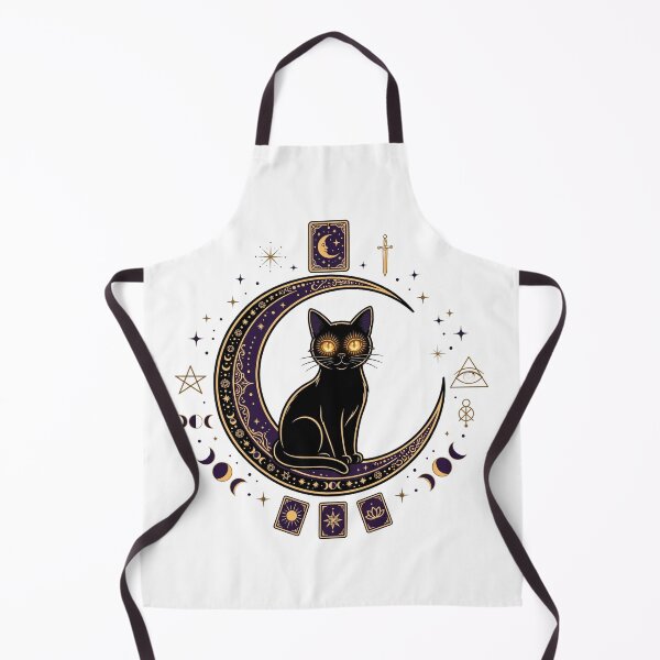 Item preview, Mystical Black Cat Lunar Tarot Card designed and sold by CatstheticShop1.