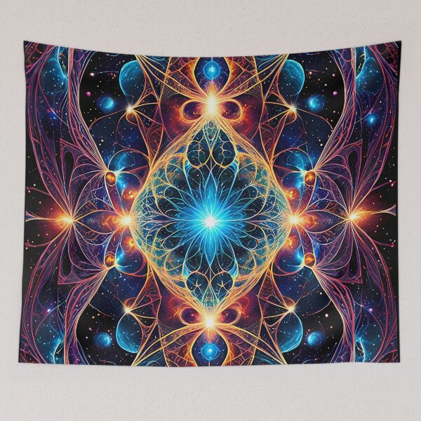 Item preview, Futuristic Mandala Space Core Neon Energy designed and sold by CuteSlothWorld.
