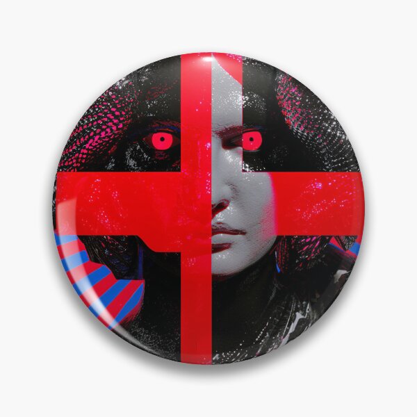 Item preview, Psychedelic Woman Beneath Crimson Cross designed and sold by bubblegoth.