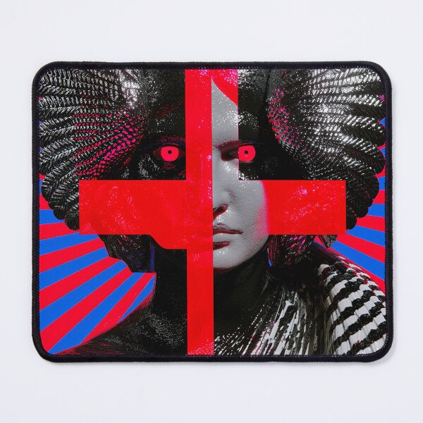 Item preview, Psychedelic Woman Beneath Crimson Cross designed and sold by bubblegoth.
