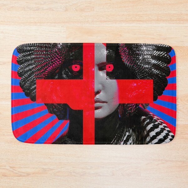 Item preview, Psychedelic Woman Beneath Crimson Cross designed and sold by bubblegoth.