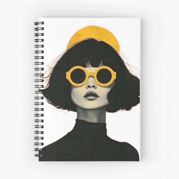Item preview, Modern Muse Portrait  Yellow Editorial Fashion Illustration designed and sold by EatPrayLive.