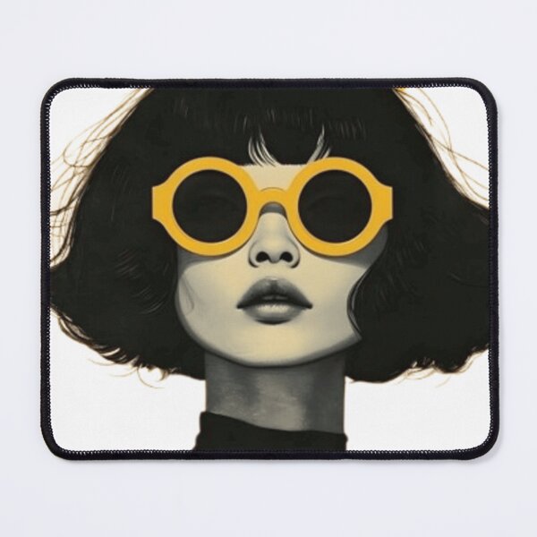 Item preview, Modern Muse Portrait Yellow Editorial Fashion Illustration designed and sold by EatPrayLive.