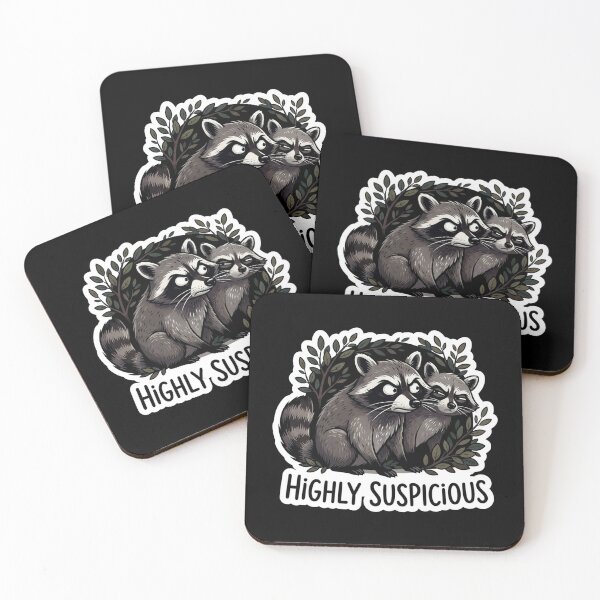 Item preview, Highly Suspicious Raccoons Giving Side Eye designed and sold by Owcomm.