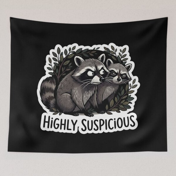 Item preview, Highly Suspicious Raccoons Giving Side Eye designed and sold by Owcomm.