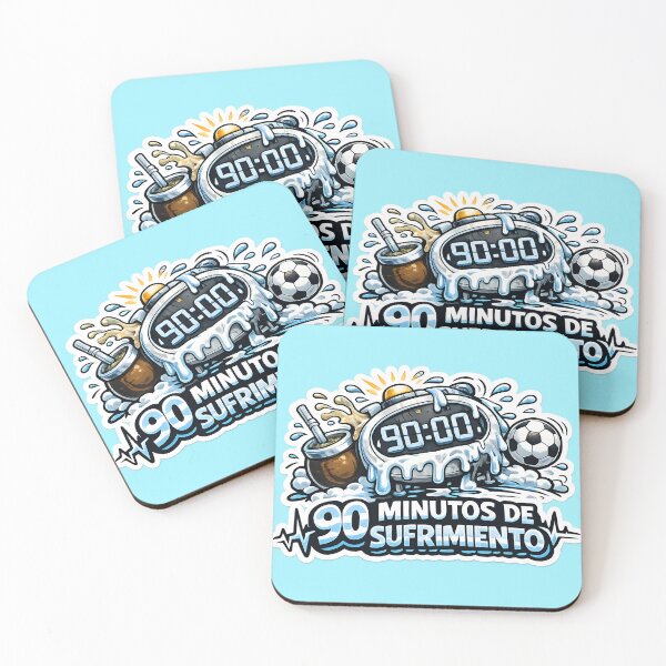 Item preview, 90 Minutos de Sufrimiento – Argentina Football Fan Sticker designed and sold by KawaiiOrbit.