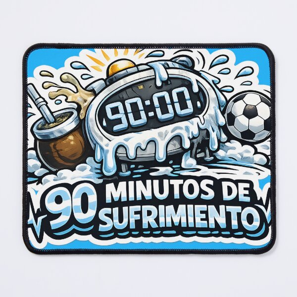 Item preview, 90 Minutos de Sufrimiento – Argentina Football Fan Sticker designed and sold by KawaiiOrbit.