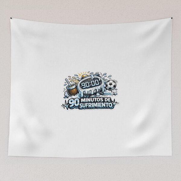 Item preview, 90 Minutos de Sufrimiento – Argentina Football Fan Sticker designed and sold by KawaiiOrbit.