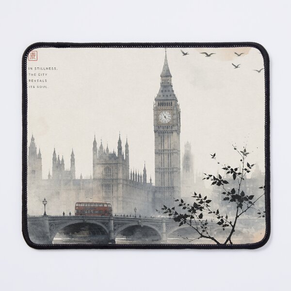 Item preview, London Watercolor Art | Japandi Zen Cityscape with Minimalist Japanese Aesthetic designed and sold by Jandedan.