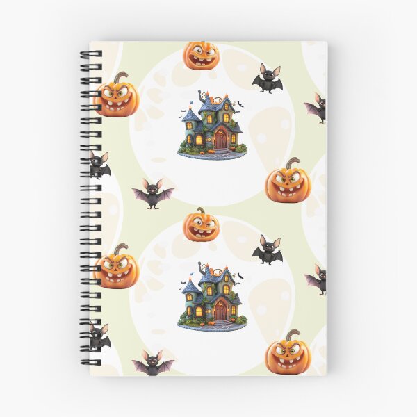 Item preview, Halloween festive elements seamless pattern with houses and pumpkins. designed and sold by ingapv.