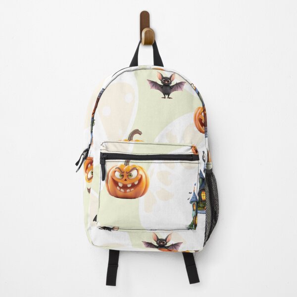Item preview, Halloween festive elements seamless pattern with houses and pumpkins. designed and sold by ingapv.