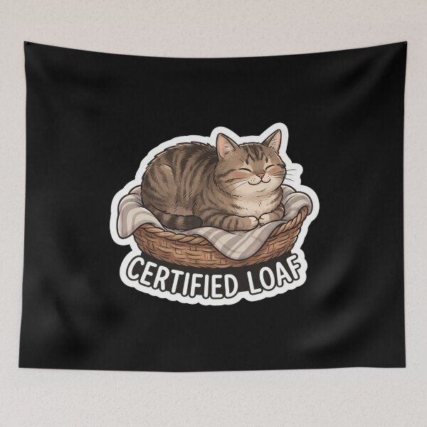 Item preview, Certified Loaf Tabby Cat in Basket designed and sold by Owcomm.