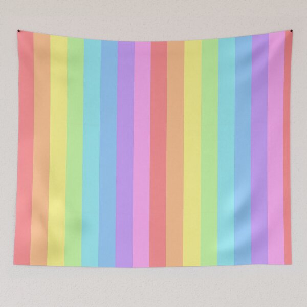 Item preview, Light spring colour palette stripe design designed and sold by KLflorals.