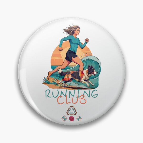 Item preview, Run Club: Sunset Beach Jog with Border Collie designed and sold by Whimsy Trail Co.