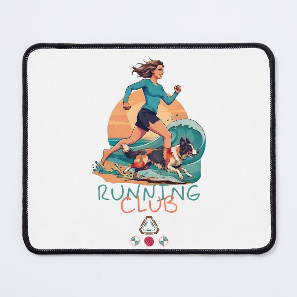 Item preview, Run Club: Sunset Beach Jog with Border Collie designed and sold by Whimsy Trail Co.